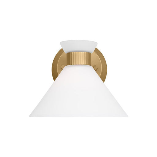 Visual Comfort Studio Belcarra 1-Lt SM Sconce, SB/Etched White - DJV1011SB