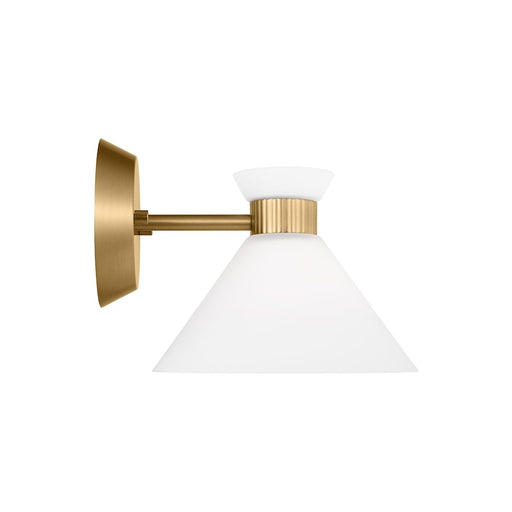 Visual Comfort Studio Belcarra 1-Lt SM Sconce, SB/Etched White