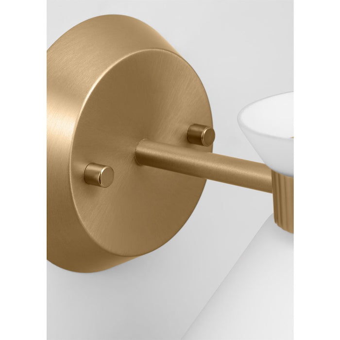 Visual Comfort Studio Belcarra 1-Lt SM Sconce, SB/Etched White