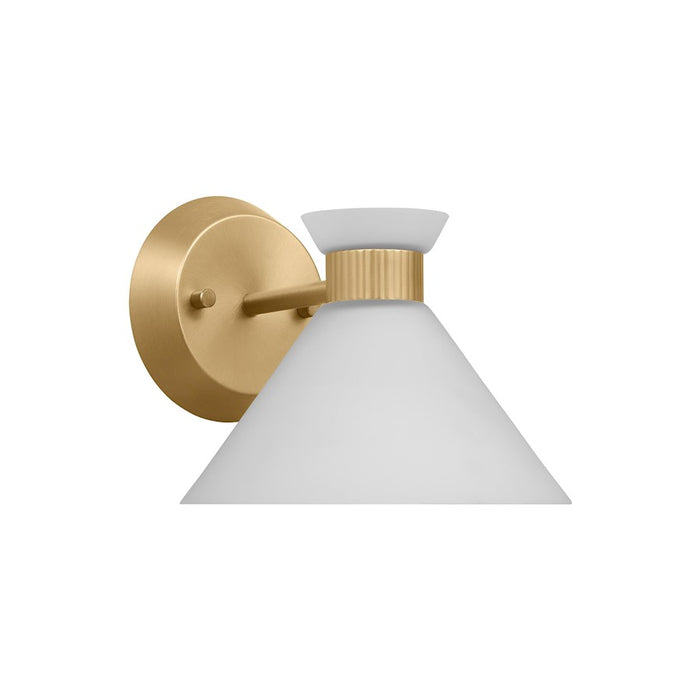 Visual Comfort Studio Belcarra 1-Lt SM Sconce, SB/Etched White
