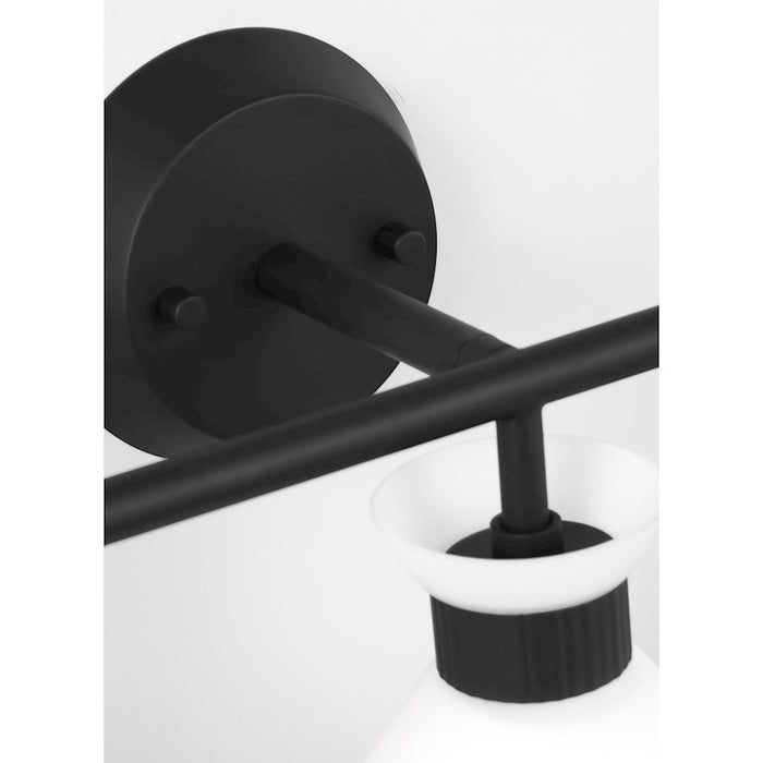 Visual Comfort Studio Belcarra 3 Light Bath, Midnight/Etched White