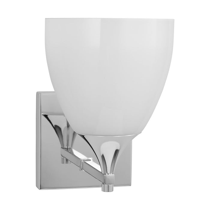 Visual Comfort Studio Toffino 1 Light Small Sconce, Chrome/Milk