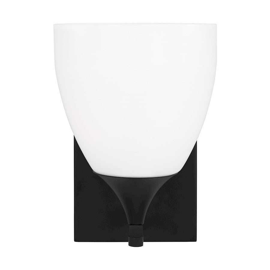 Visual Comfort Studio Toffino 1 Light Small Sconce, Midnight/Milk - DJV1021MBK