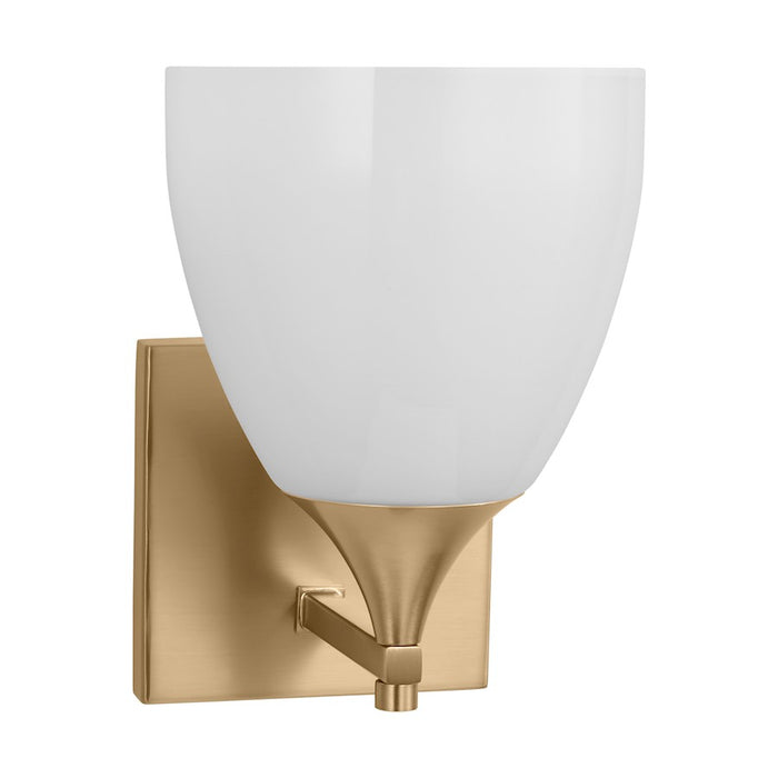 Visual Comfort Studio Toffino 1 Light Small Sconce, Satin Brass/Milk