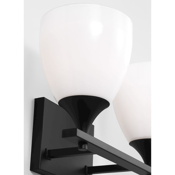 Visual Comfort Studio Toffino 2 Light Bath, Midnight Black/Milk