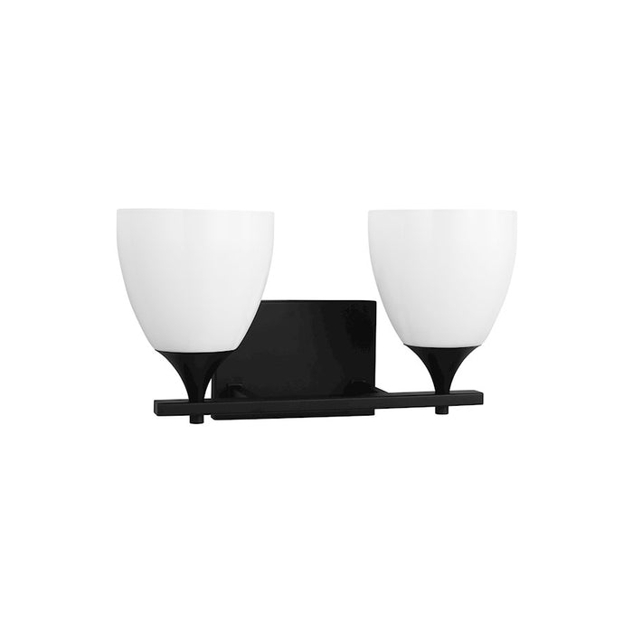 Visual Comfort Studio Toffino 2 Light Bath, Midnight Black/Milk