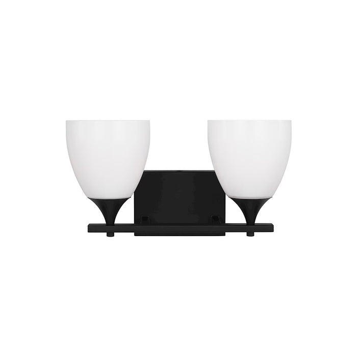 Visual Comfort Studio Toffino 2 Light Bath, Midnight Black/Milk