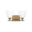 Visual Comfort Studio Toffino 2 Light Bath, Satin Brass/Milk - DJV1022SB