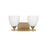 Visual Comfort Studio Toffino 2 Light Bath, Satin Brass/Milk