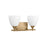 Visual Comfort Studio Toffino 2 Light Bath, Satin Brass/Milk