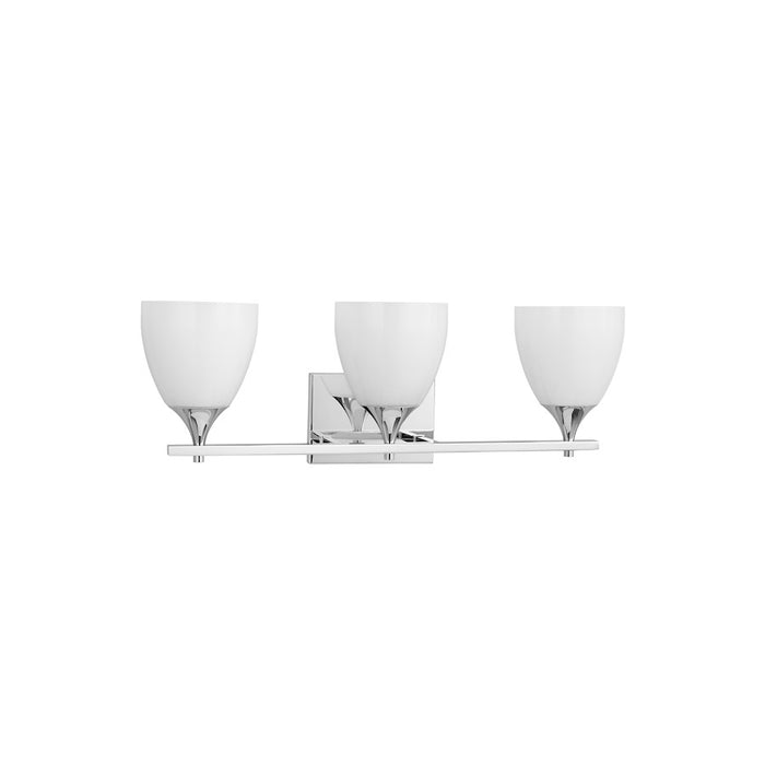 Visual Comfort Studio Toffino 3 Light Bath, Chrome/Milk