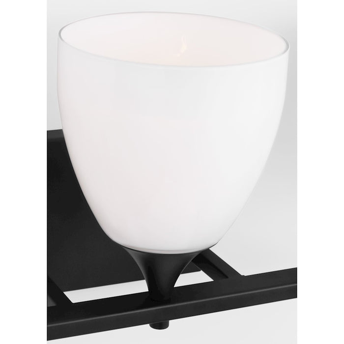 Visual Comfort Studio Toffino 3 Light Bath, Midnight Black/Milk