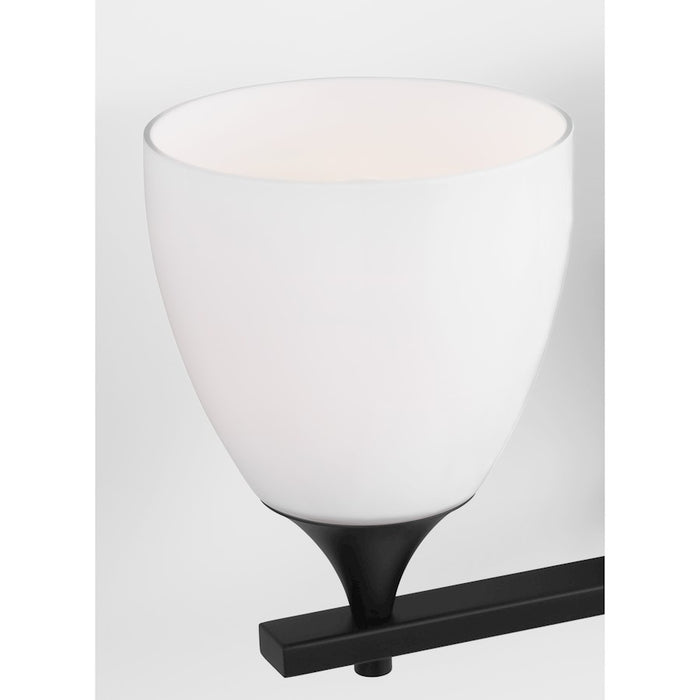 Visual Comfort Studio Toffino 3 Light Bath, Midnight Black/Milk