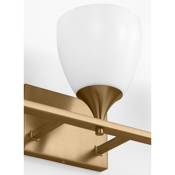 Visual Comfort Studio Toffino 3 Light Bath, Satin Brass/Milk