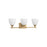 Visual Comfort Studio Toffino 3 Light Bath, Satin Brass/Milk