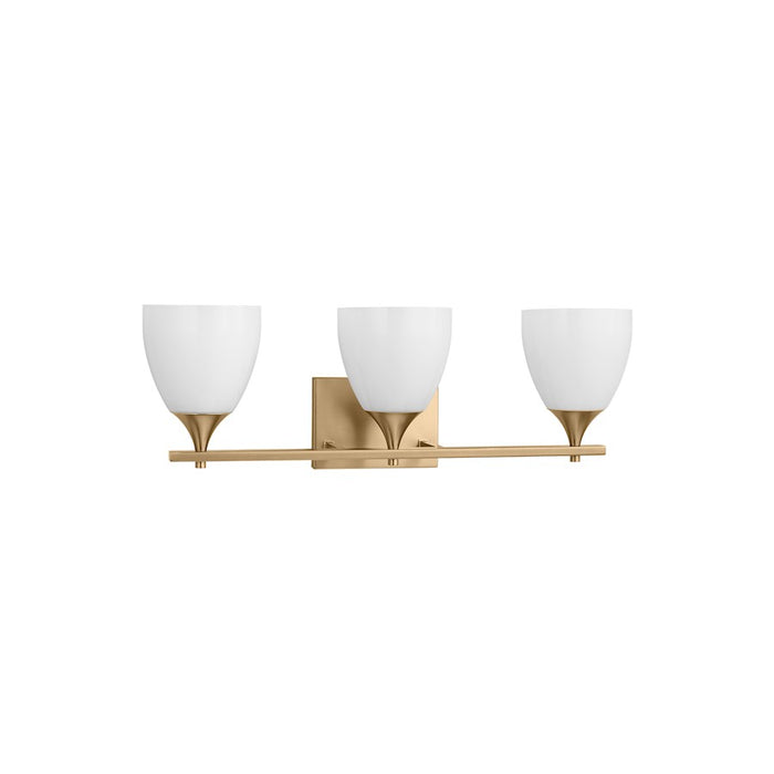 Visual Comfort Studio Toffino 3 Light Bath, Satin Brass/Milk