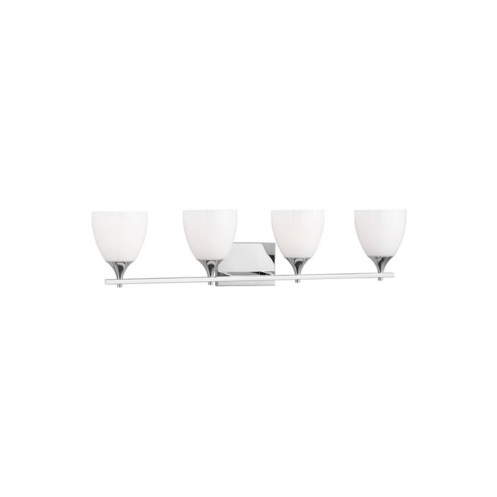 Visual Comfort Studio Toffino 4 Light Bath, Chrome/Milk