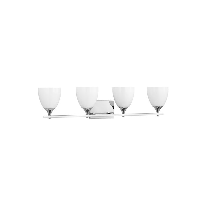 Visual Comfort Studio Toffino 4 Light Bath, Chrome/Milk