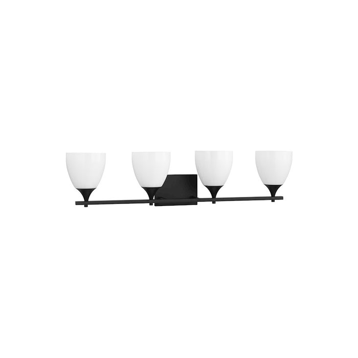 Visual Comfort Studio Toffino 4 Light Bath, Midnight Black/Milk