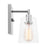 Visual Comfort Studio Crofton 1 Light Small Sconce, Chrome/Clear