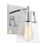 Visual Comfort Studio Crofton 1 Light Small Sconce, Chrome/Clear