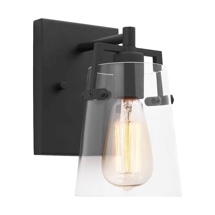 Visual Comfort Studio Crofton 1 Light Small Sconce, Midnight/Clear