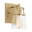 Visual Comfort Studio Crofton 1-Lt Small Sconce, Sat Brass/Clear