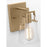 Visual Comfort Studio Crofton 1-Lt Small Sconce, Sat Brass/Clear