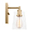 Visual Comfort Studio Crofton 1-Lt Small Sconce, Sat Brass/Clear