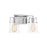 Visual Comfort Studio Crofton 2 Light Bath, Chrome/Clear