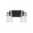 Visual Comfort Studio Crofton 2 Light Bath, Midnight Black/Clear - DJV1032MBK