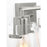 Visual Comfort Studio Crofton 3 Light Bath, Brushed Steel/Clear