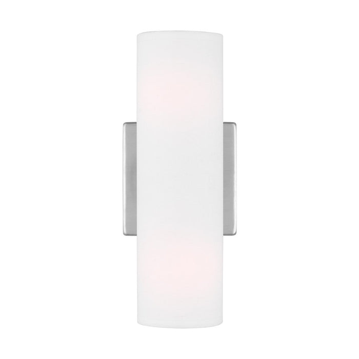 Visual Comfort Studio Capalino 2-Lt Med Double Sconce, Steel/White - DJW1022BS