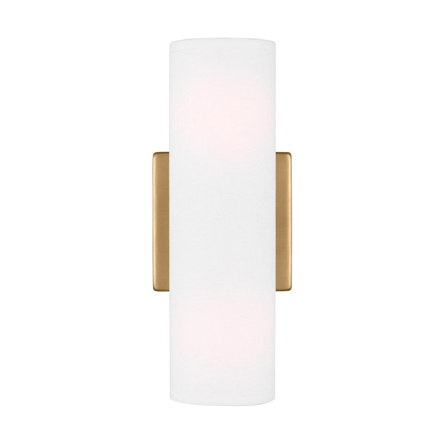 Visual Comfort Studio Capalino 2-Lt Med Double Sconce, Brass/White - DJW1022SB