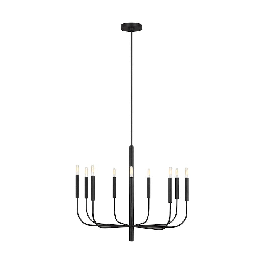 Visual Comfort Studio Brianna 9 Light Chandelier, AgIron