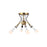 Visual Comfort Studio Piro 4 Light Flush Mount, BurnishBrass