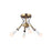 Visual Comfort Studio Piro 4 Light Flush Mount, BurnishBrass