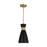 Visual Comfort Studio Heath 1-Lt Small Pendant, Black/Brass/White - EP1221MBKBBS