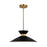 Visual Comfort Studio Heath 1 Light Wide Pendant, Midnight/Brass