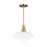 Visual Comfort Studio Rossie 1 Light Pendant, BB/Milk White