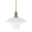 Visual Comfort Studio Rossie 1 Light Pendant, BB/Milk White