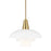 Visual Comfort Studio Rossie 1 Light Pendant, BB/Milk White