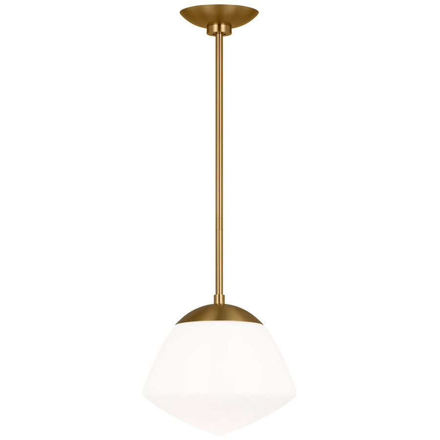 Visual Comfort Studio Milne 1-Lt Large Pendant, Burnished Brass/Milk - EP1351BBS