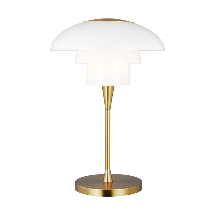 Visual Comfort Studio Rossie 1 Light Table Lamp, BB/Milk White