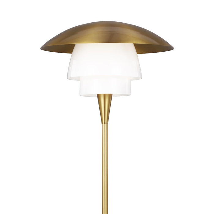 Visual Comfort Studio Rossie 1 Light Table Lamp, BB/Milk White