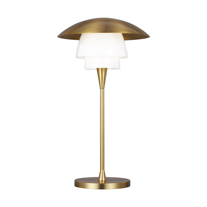 Visual Comfort Studio Rossie 1 Light Table Lamp, BB/Milk White