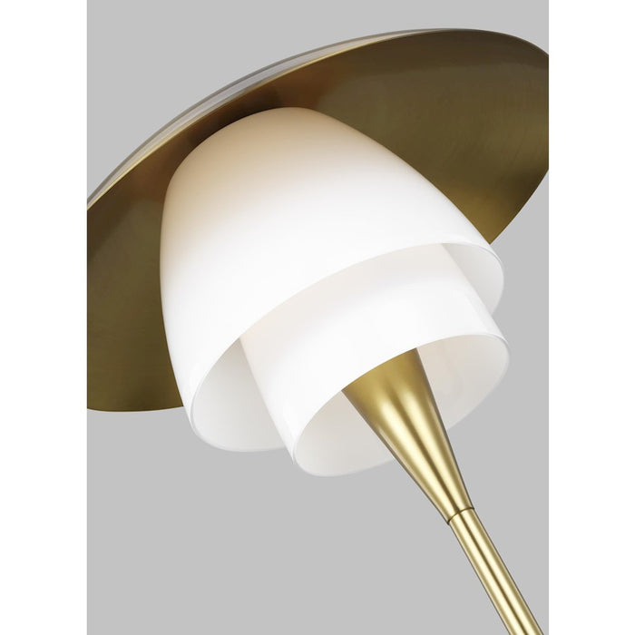 Visual Comfort Studio Rossie 1 Light Table Lamp, BB/Milk White