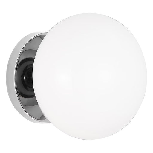 Visual Comfort Studio Lune 1Lt Wall Bath Fixture, Chrome/Milk - EV1011CH