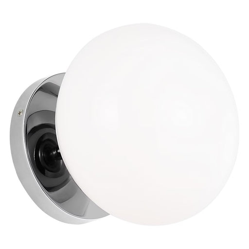 Visual Comfort Studio Lune 1Lt Wall Bath Fixture, Chrome/Milk