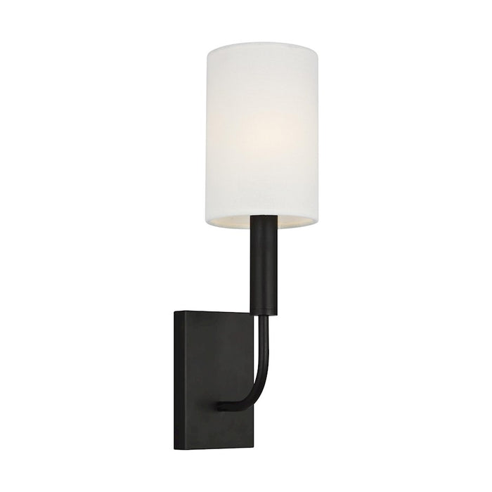 Visual Comfort Studio Brianna 1 Light Wall Sconce, AgIron/White